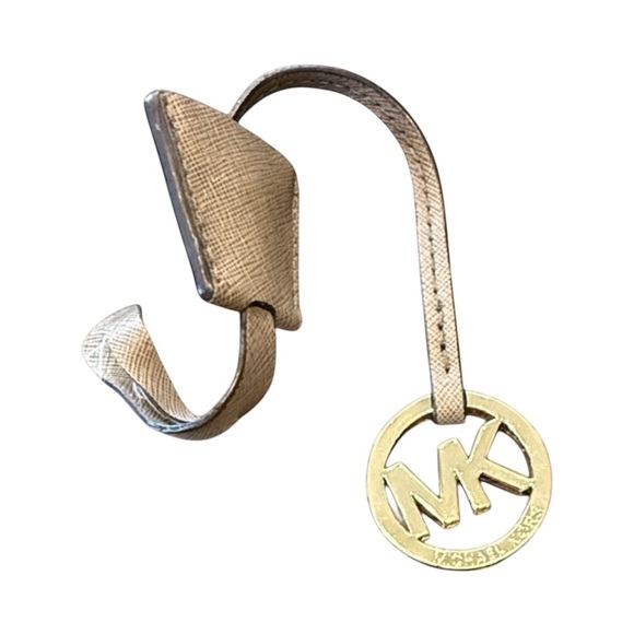 Michael Kors Accessories - Michael Kors Gold and Brown Key Holder small bag tag MK charm designer signature